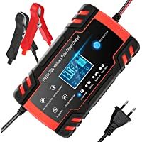 Directtyteam Cargador de Baterías- 8A 12V - 4A 24V Cargador de Batería de Coche Inteligente Completamente Automático- La…